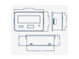 Monitor Digital De Bateria Lcd Com Porta Usb C 8-30v