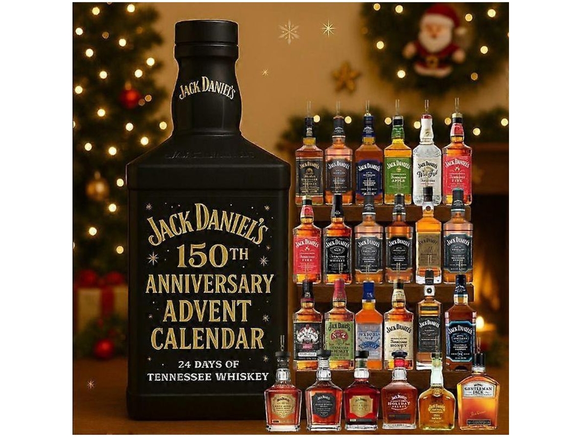 Calendário de advento de Natal 2025 decoração de acrílico estilo completo Jack Daniel aniversário | S/MARCA