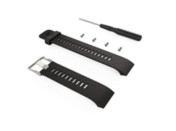 Pulseira De Silicone Preta, Compatível Com Relógio Garmin Forerunner 30/ 35 Chennls, Acabamento Moderno
