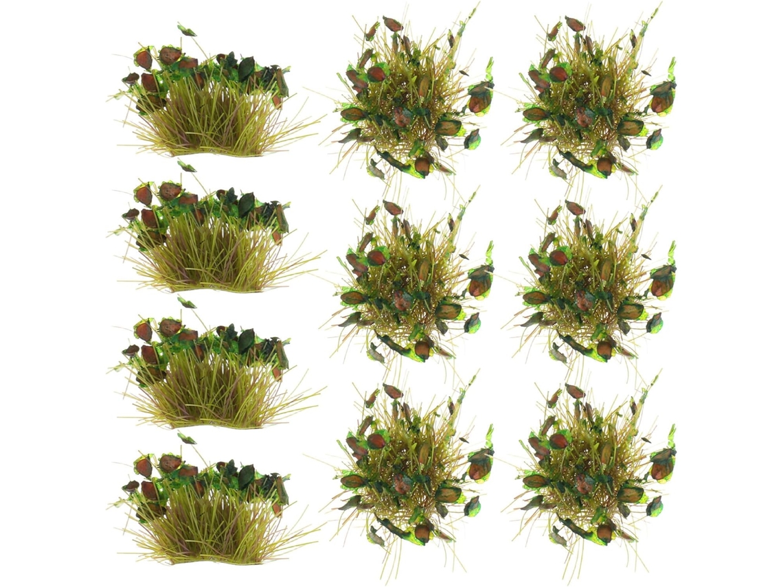 1 Caixa De Miniaturas De Grama Verde Estática Em Resina Com Base Autoadesiva