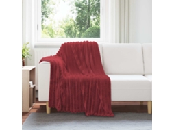 Vidaxl Manta Vermelho Bordeaux 150 X 130 Cm 0.51 Kg Lã