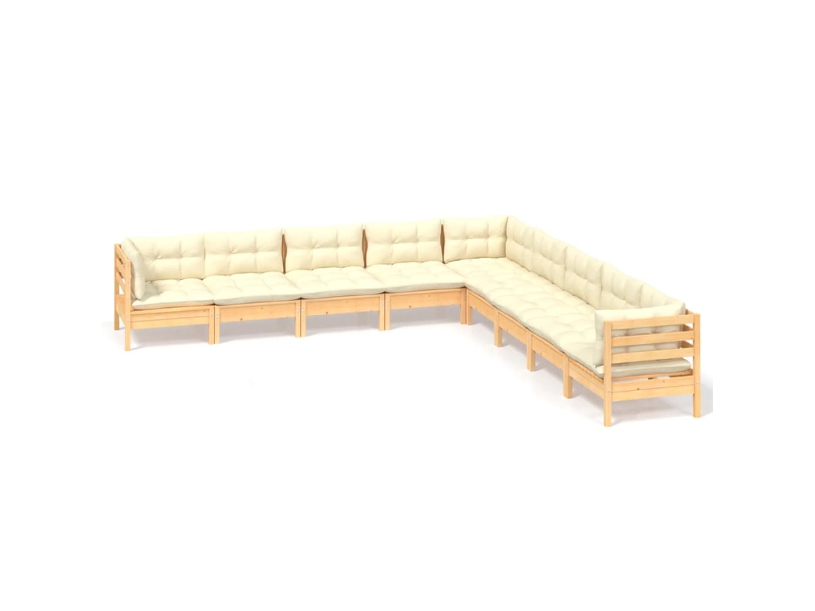 Garden Lounge Set, Garden Lounge Sets Vidaxl Creme Madeira De Pinho (n/a)