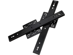 Corrediças Lurrose Para Gaveta De Móvel Tv, 2 Peças, Placa Quadrada Oculta De 2 Seções, Aço, Plástico Abs, Pretas, Com