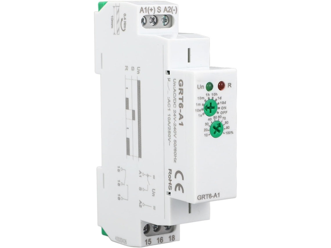 Relé Temporizador De Retardo Para Montagem Em Trilho Din Grt6-a1 0