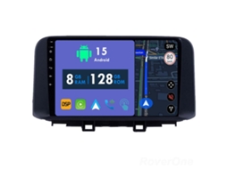 Auto Rádio Carro Bluetooth Autoradio 8GB RAM 128G ROM CarPlay Navegação GPS Ecrã Táctil RoverOne para Hyundai Encino 2018-2019  