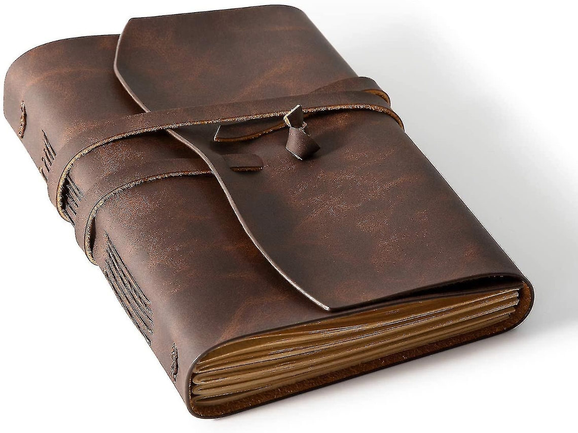 Caderno De Couro Diário Com Capa De Couro Para Homens Brilvibera (hy)