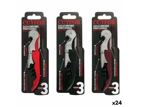 Saca-rolhas com corta selos e abre garrafas Cuyfor 8423607130017 12,5 x 2,5 cm (24 Unidades) (12,5 x 2,5 cm)
