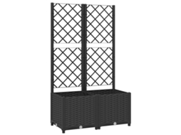 Garden Planter, Garden Planters Vidaxl Preto Polipropileno (80 X 40 X 136 Cm)