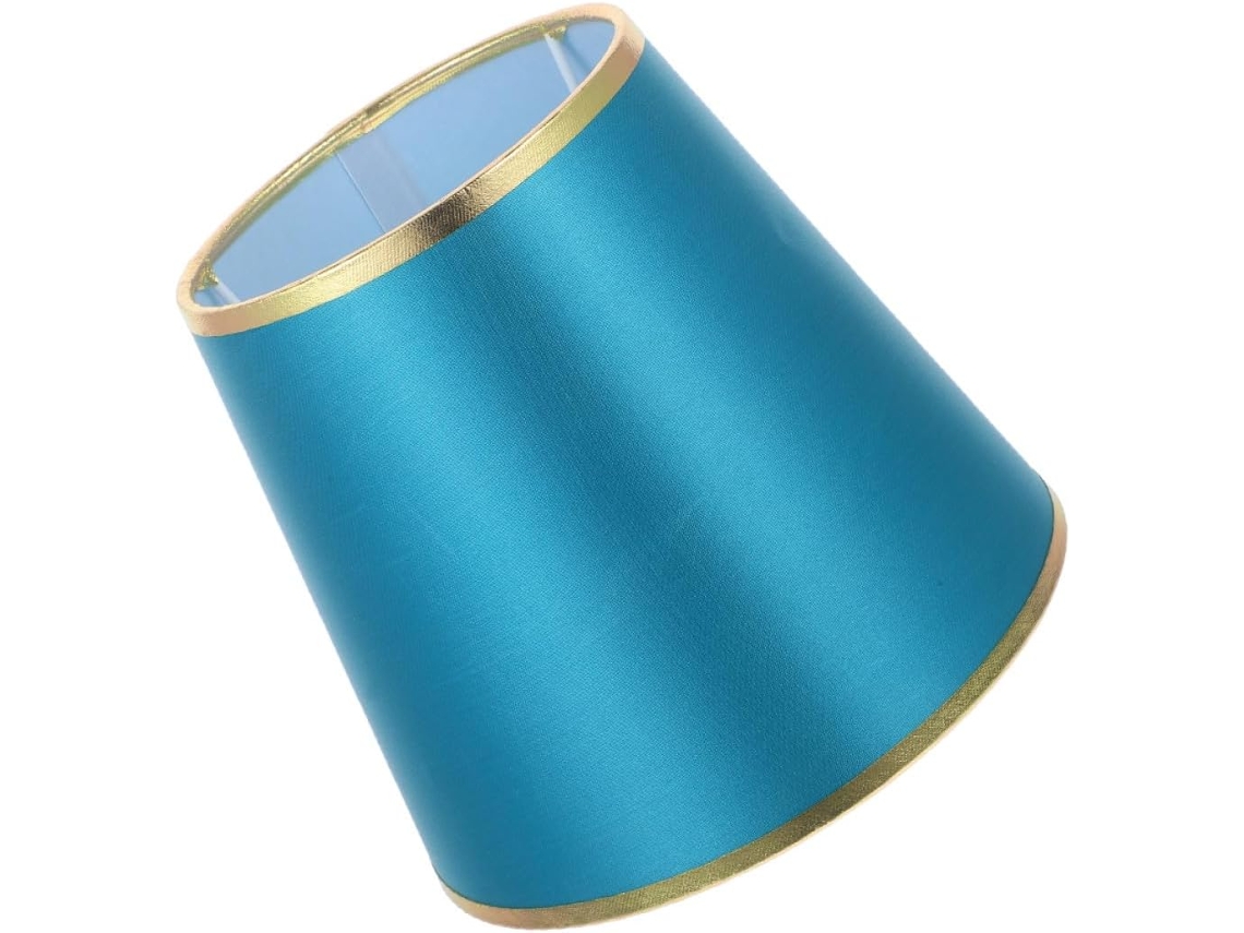 Luminária De Mesa Vintage Em Tecido Verde E Dourado, Soquete E27 Cm