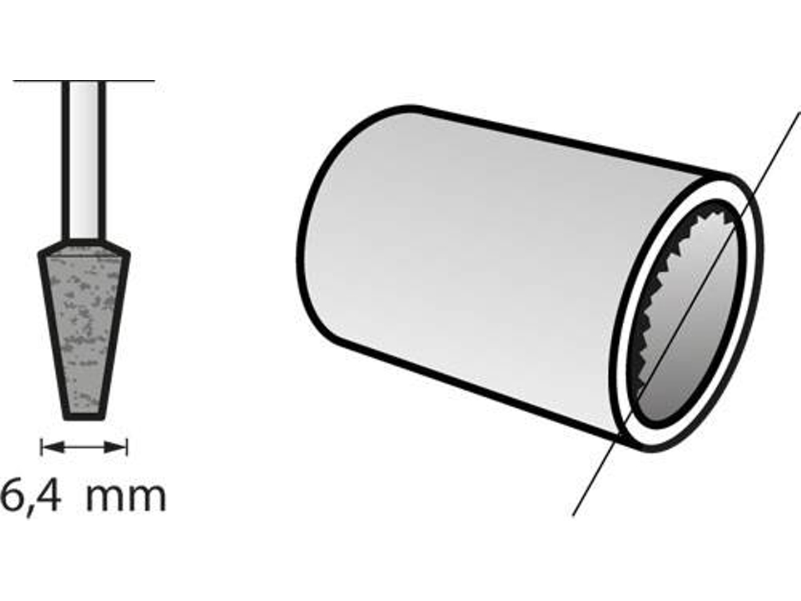Pedra de esmerilar de óxido de alumínio, de 6,4 mm BOSCH Mpx3 5000953 Muela Afilado/Amolad
