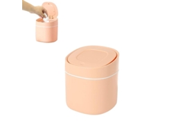 lixeira de mesa pequena com tampa para quarto banheiro cozinha escritório rosa