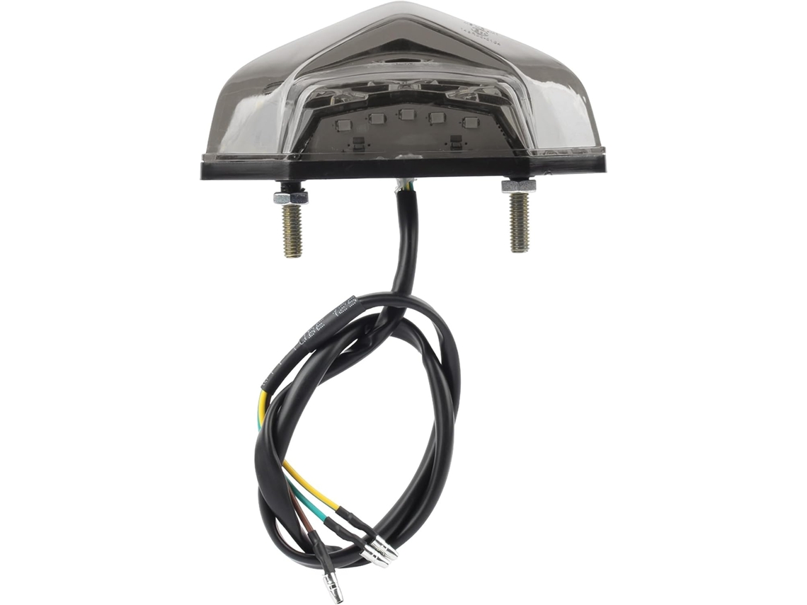 Luz Traseira para Motocicleta de Freio Ré 3 Fios Adequada Lanterna Quadriciclo Scooter Enduro Suporte