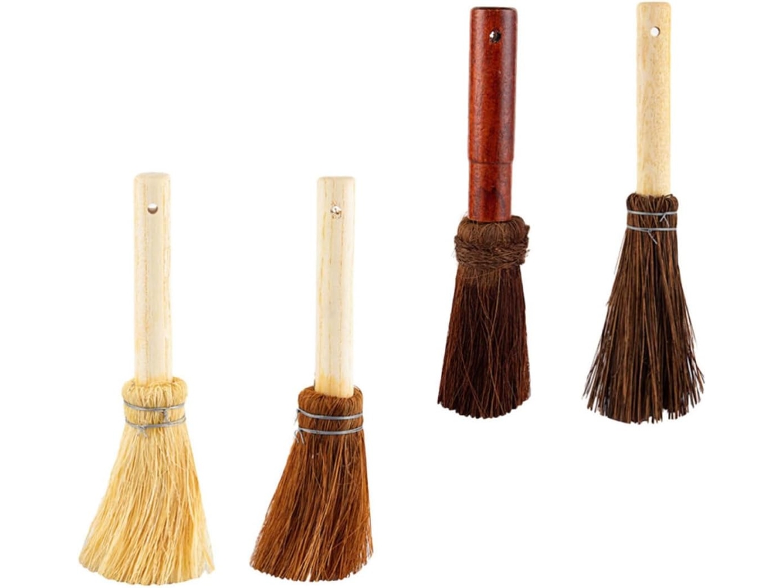 Conjunto De 4 Escovas De Limpeza Para Churrasco Com Cabos Longos