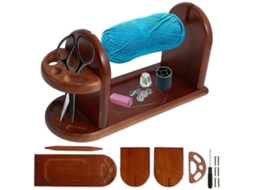 Suporte De Madeira Para Fios De Tricô E Crochê, Porta Fios Com Ranhuras, Fiador Horizontal, Estável Br Slowmoose