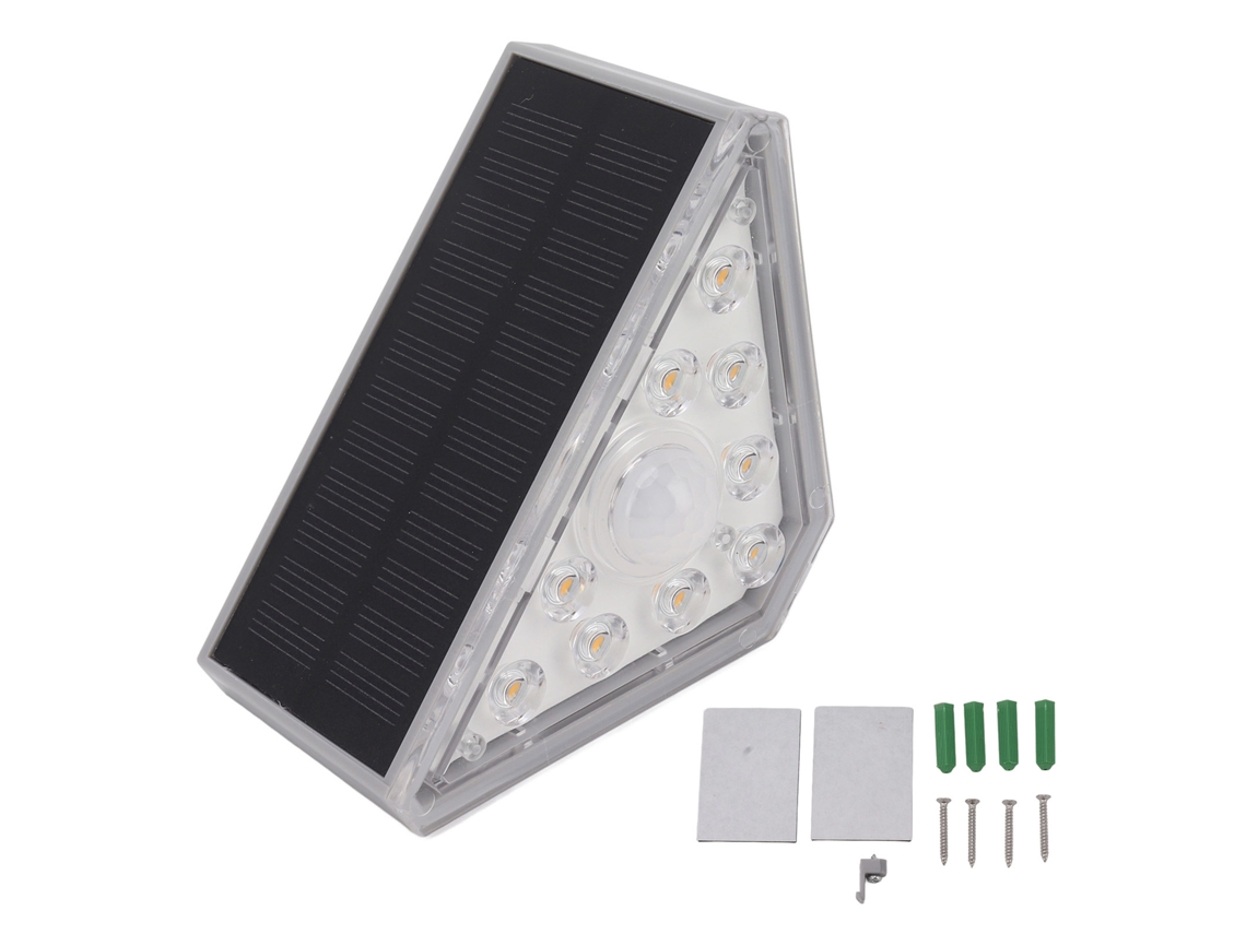 Conjunto de 2 Luminárias Solares para Escadas com 9 Leds CHABERLU