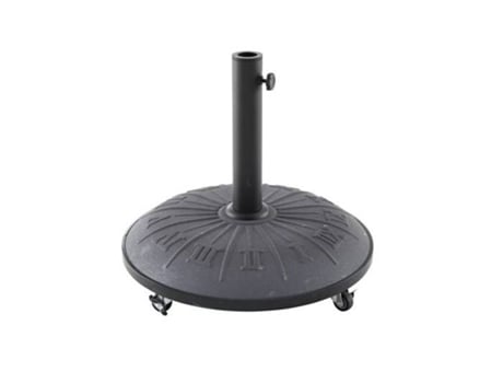 Base redonda para guarda-sol com mostrador sobre rodas Cinza - Cinza - Hespéride