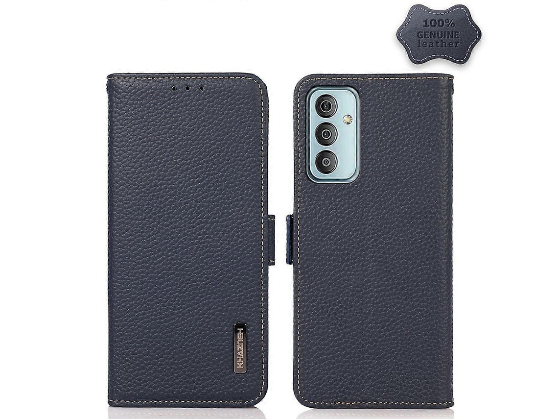 Capa De Celular Khazneh Em Couro Cor Lichia Com Fecho Magnético Lateral E Proteção Rfid Para Samsung Galaxy M13 4g