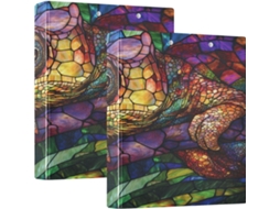 Lagarto de vitral de 3,8 cm com anéis e sacos redondos, embalagem com 1 lixa rígida de camada dupla.