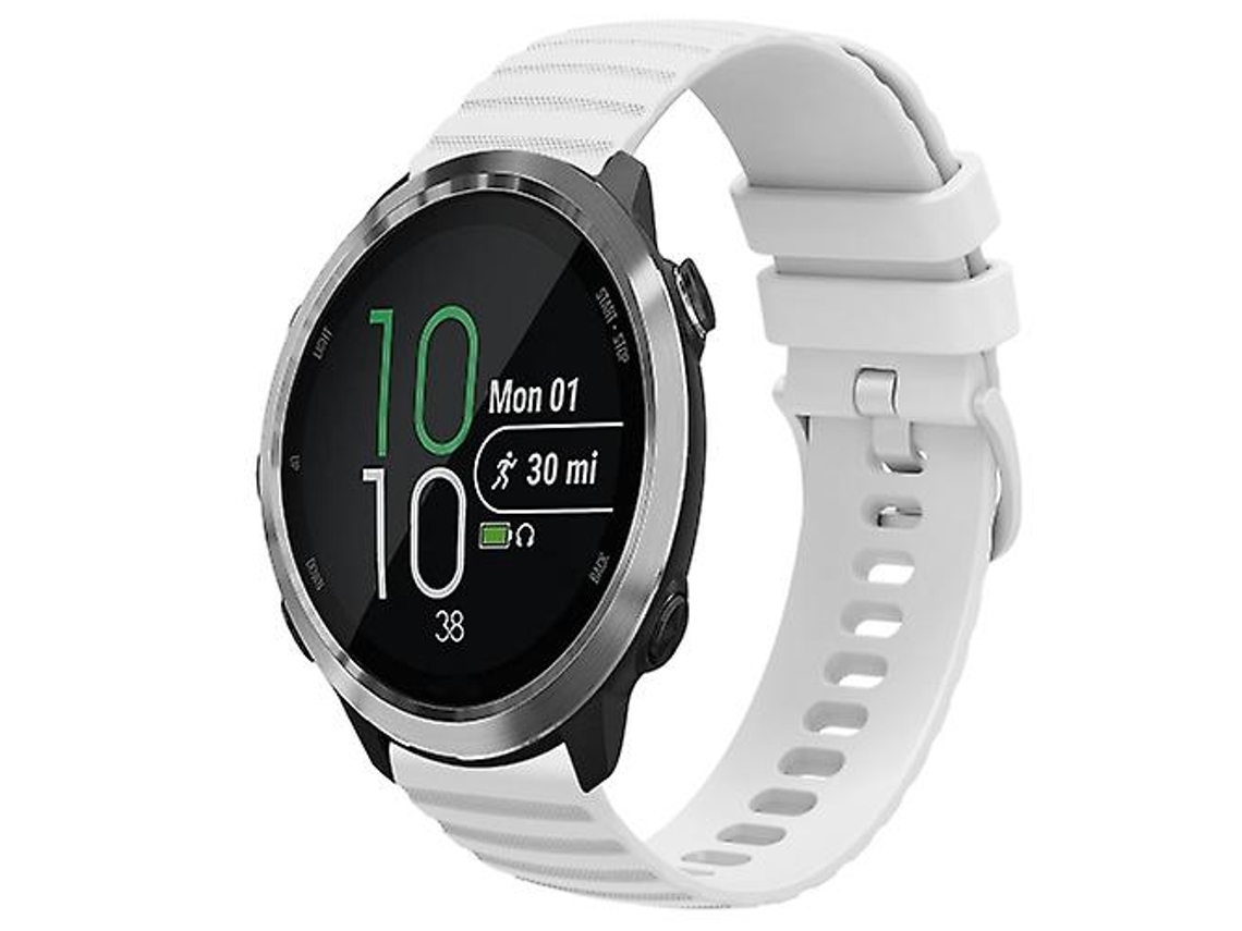 Bracelete Para Garmin Forerunner 645 Music 20mm Silicone Watch Band Branco Lalamoli