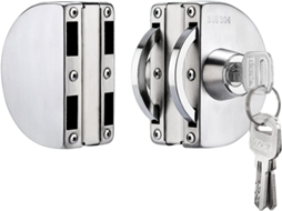 Fechadura De Aço Inoxidável 304 Para Portas Vidro Com Espessura 10 A 12 Mm.