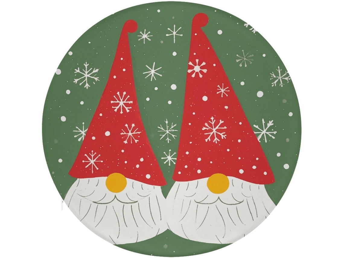 Almofada Redonda De Natal Com Gnomo Para Cadeira, Algodão Viscoelástico, Almofada Grossa Para Cadeira De Jantar