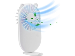 Ventilador Usb Portátil Mini com Suporte, 3 Velocidades, Ideal para Viagens e Presentes de Verão