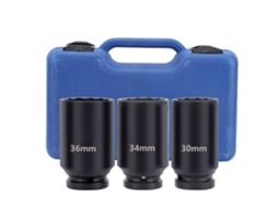 3pcs Chave De Impacto Hexagonal Duplo Aço Cromo Molibdênio 1/2 Polegada Drive