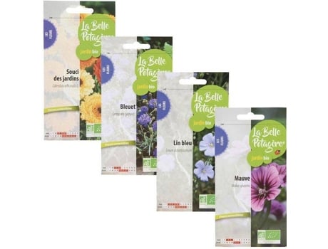 4 Sacos de Sementes para Semear LA BELLE POTAGÍRE Flores Comestíveis