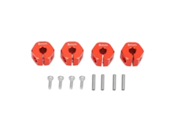 Adaptador de cubo de roda hexagonal Mali de 8 mm em alumínio para SCX10 CC01 Wraith 90027 90034 com Buraco 4,0 mm vermelho
