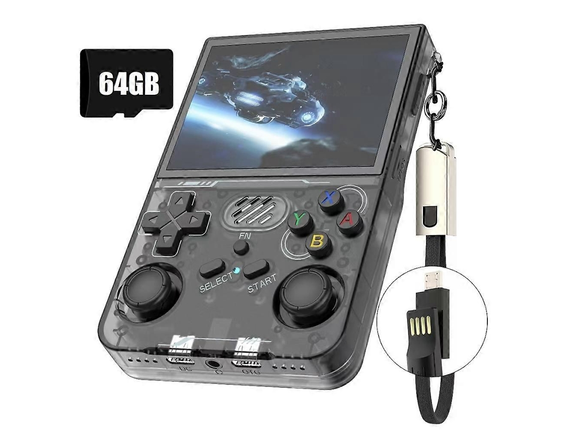 R36xx Retro Console de Jogo Portátil 64g 14000 + Jogos Sistema Linux 3,5 Polegadas Tela Portátil Pocket Vide GOKOCO
