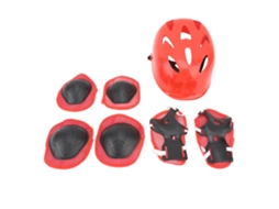 Conjunto de proteção esportiva S/MARCA para crianças, capacete, joelheiras, cotoveleiras, para ciclismo, skate, patinação, ajustável