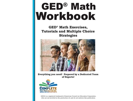 Livro GED Math Workbook GED Math Exercises Tutorials and Multiple Choice Strategies de Complete Test Preparation Inc (Inglês)