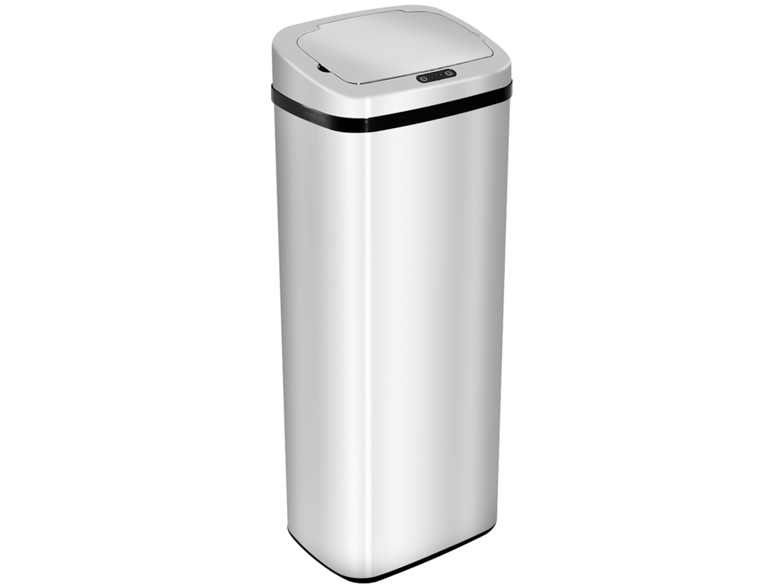 Lixeira automática com sensor, aço inox, 50/68l, prata S/MARCA