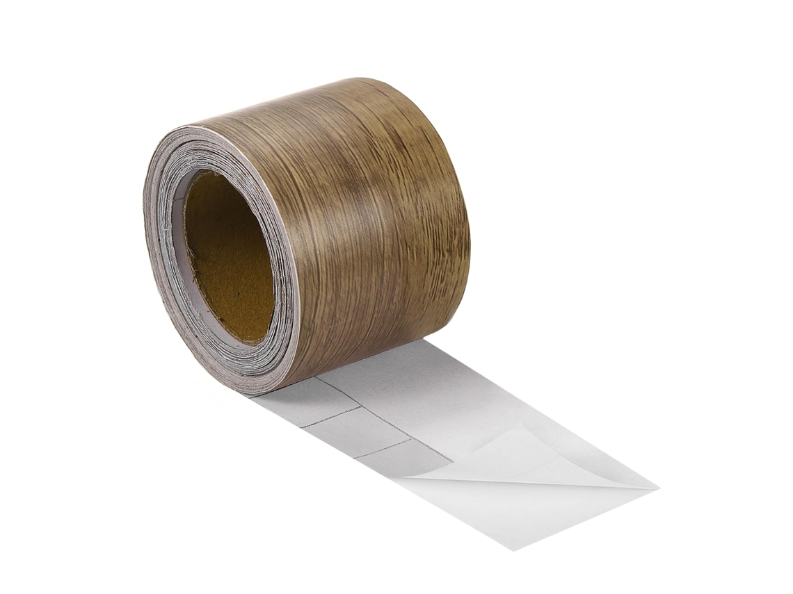 Fita Adesiva para Reparo de Textura de Madeira, 5 Cm X 10 M, para Rodapés, Portas, Reparo de Pisos e CHABERLU