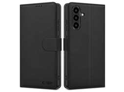 Capa Carteira TECH PROTECT Para Samsung Galaxy A36 5g Preto Fosco Com Carteira