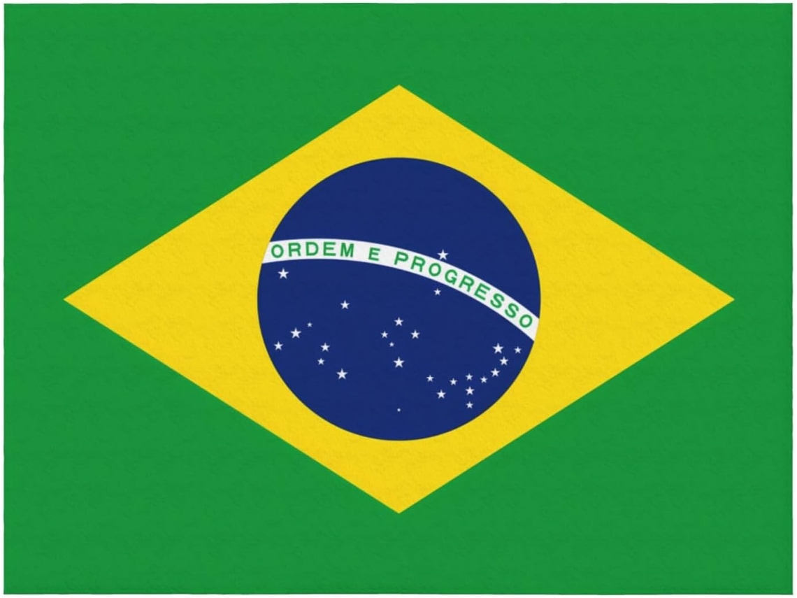 Manta de Flanela Ultramacia Phayah com Estampa da Bandeira Brasileira Ideal para Sofá Cama Sala Estar Escritór