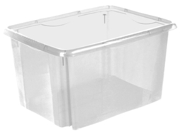 Caixa de Armazenamento Keeper Emil 45 Litros Transparente Natural KEEEPER