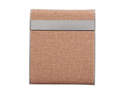 Estojo portátil para Cigarros com Capacidade para 20 Cigarros Marrom Bege Material Pu e Aço Inoxidável S/MARCA