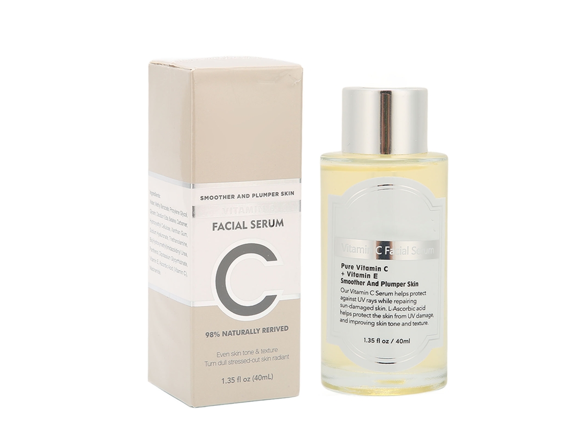 Sérum Facial Essencial 40ml Hidratante com Extrato de Vitamina C para Iluminar e Cuidar da Pele