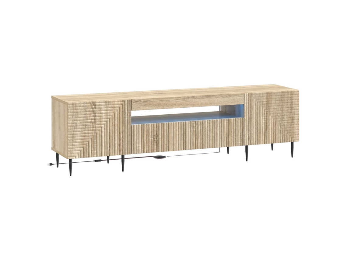 Vidaxl Gabinete De Tv Led Carvalho Sonoma Derivados De Madeira