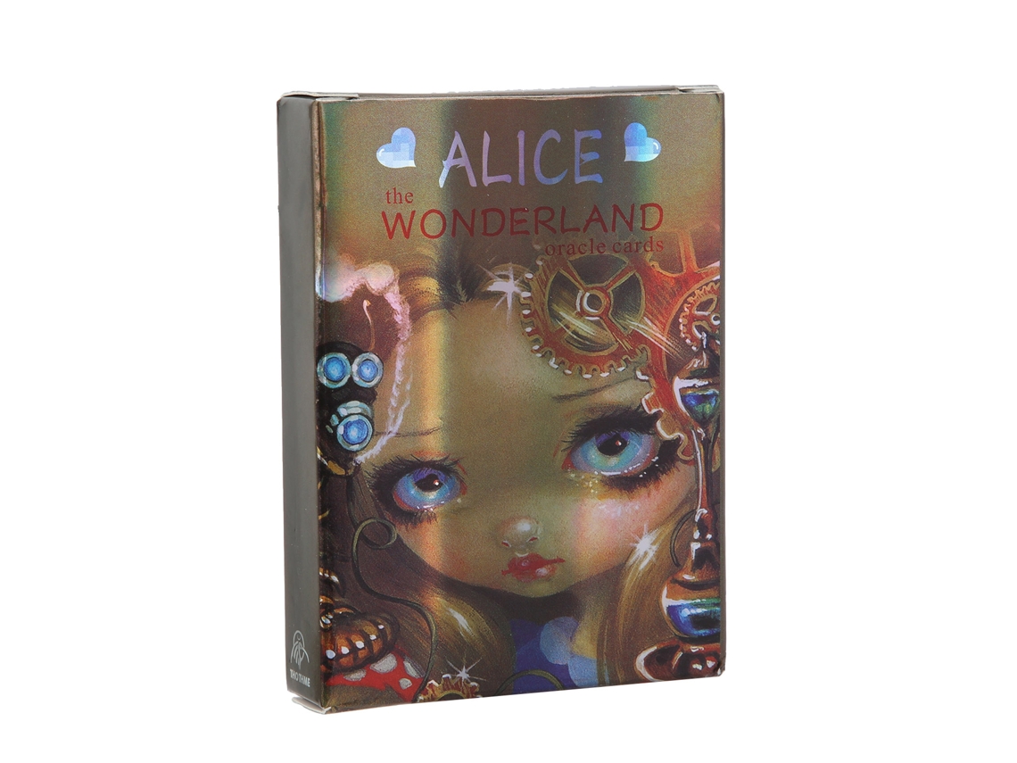 Mali baralho de Tarot Wonderland Jogo de Tabuleiro Interativo com Papel Holográfico e Glitter