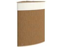 Cesto Canto Roupa Suja Bambu Trançado 55l Marrom