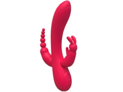 Máquina De Massagem Vibracional Para Mulheres Impermeável Baixo Ruído 12 Frequências Usb Recarregável Vermelha