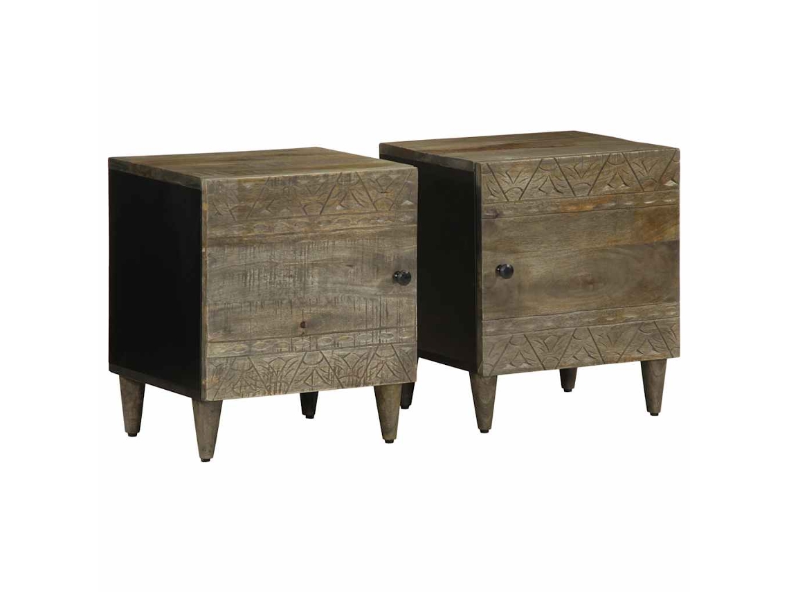 Vidaxl Mesas De Cabeceira Cinzento Claro 2 Pcs 40x33x46 Cm