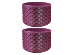 Capa Protetora Para Garrafa De Água, 2 Unidades, 30 Oz, Cor Vinho, Em Silicone Com Aderência Antiderrapante E Absorção De Impacto.