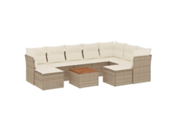 Garden Sofa Set, Garden Sofa Sets Vidaxl Bege Rattan / Vime (n/a)