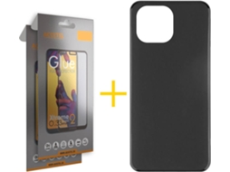Capa e 2 Películas Apple iPhone 13 Pro ACCETEL Liso Preto