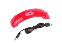 Lâmpada Uvled Portátil De 12w Para Secagem De Esmalte De Unhas Com Design Em Arco - Vermelha