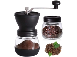 Moedor de café manual de cerâmica, ajustável, para café expresso, prensa francesa e coado, ideal para uso em casa e em viagens.
