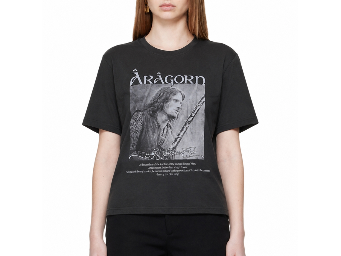 Rockinstone Lord Of The Rings Aragorn Son Of Arathorn Black T-shirt Size:m
